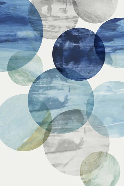 Blue Orbs in Motion I by Tom Reeves art print