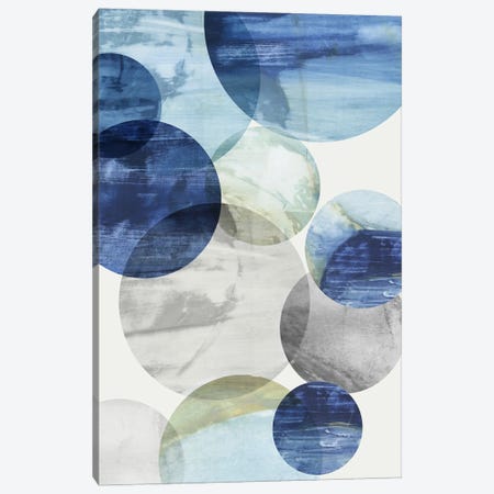 Blue Orbs in Motion II Canvas Print #TOR447} by Tom Reeves Canvas Wall Art