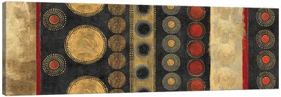 Gold Klimt Canvas Art Print - Circular Abstract Art