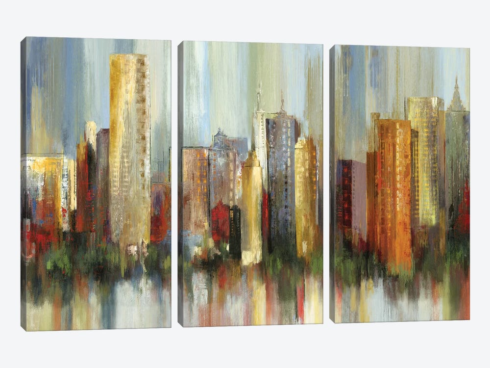 Metropolis by Tom Reeves 3-piece Canvas Art Print