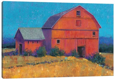 Colorful Barn View I Canvas Art Print - Barns