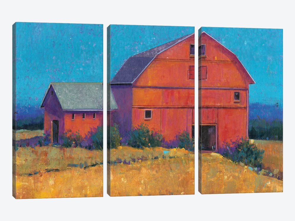 Colorful Barn View I by Tim OToole 3-piece Canvas Print
