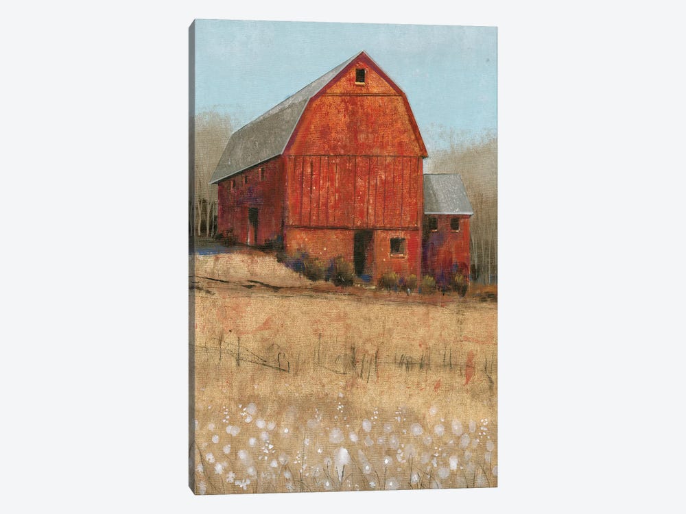Red Barn View I by Tim OToole 1-piece Canvas Wall Art