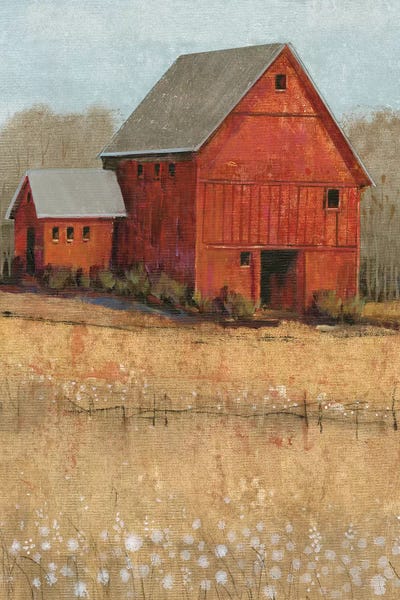 Barns: Red Barn View II by Tim O'Toole
