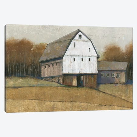 White Barn View II Canvas Print #TOT275} by Tim OToole Canvas Print