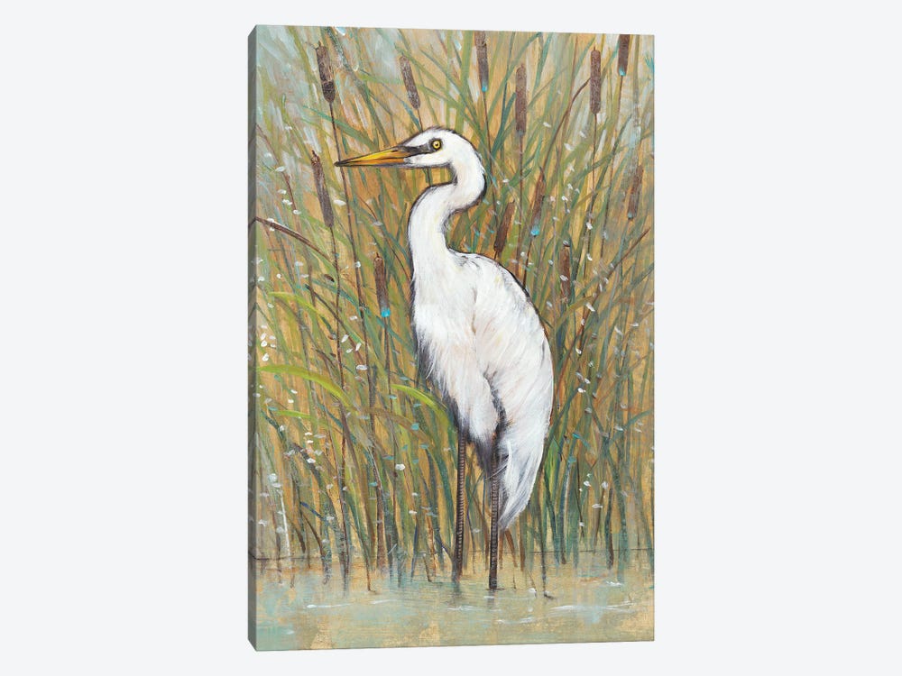 White Egret I by Tim OToole 1-piece Art Print