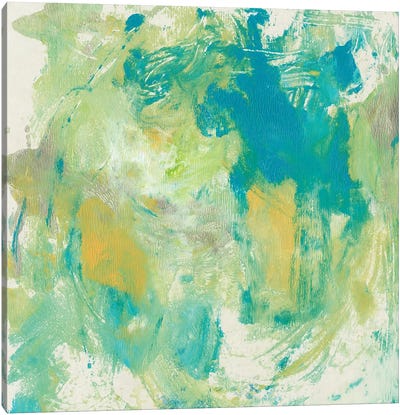 World Wind I Canvas Art Print - Blue & Green Art