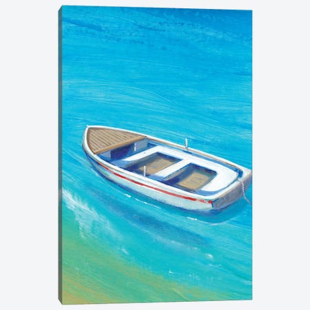 Anchored Dinghy I Canvas Print #TOT308} by Tim OToole Canvas Artwork