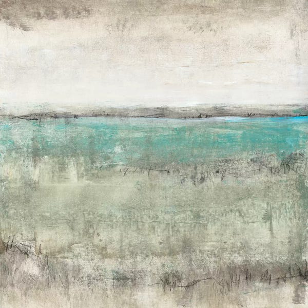 Minimalist Abstract: Aqua Horizon I by Tim O'Toole