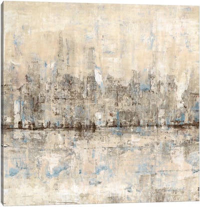 Impressionist Skyline II Canvas Art Print - Minimalist Abstract Art