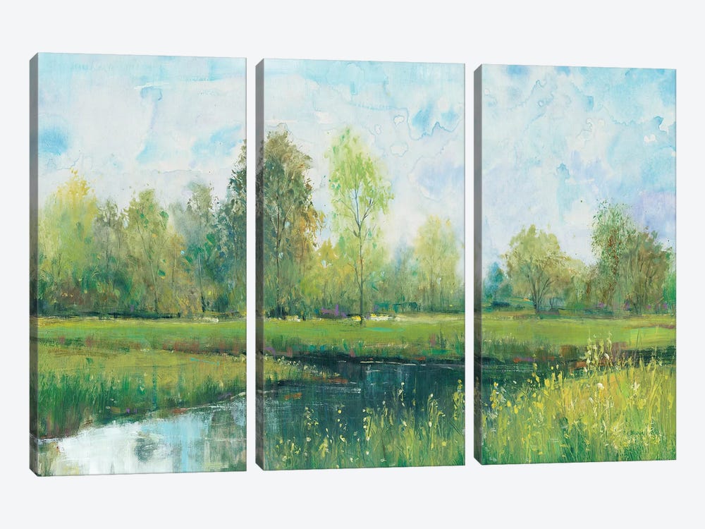 Tranquil Park I by Tim OToole 3-piece Canvas Wall Art