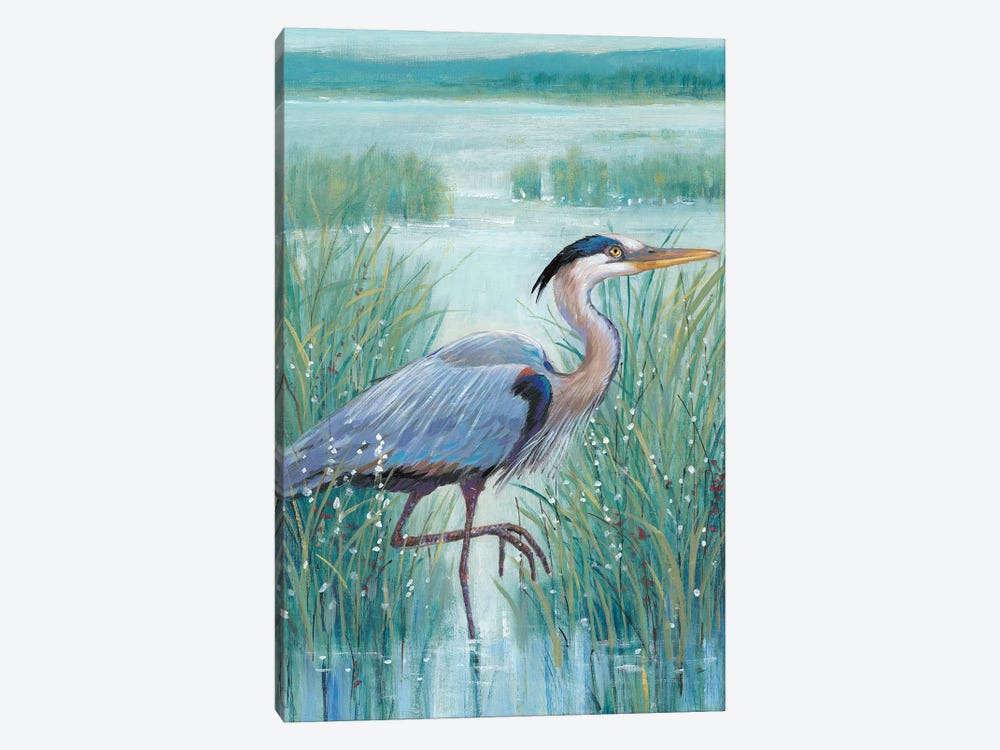 Wetland Heron I by Tim OToole 1-piece Canvas Artwork