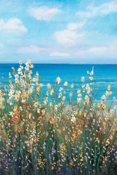 Large Art for Bathroom - Canvas Prints: Flowers at the Coast II by Tim O'Toole
