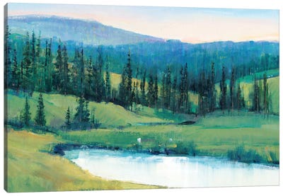 Mountain Retreat II Canvas Art Print - Pond Art