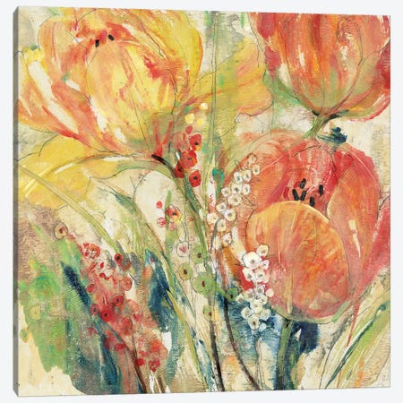 Spring Tulip Array I Canvas Print #TOT508} by Tim OToole Canvas Wall Art