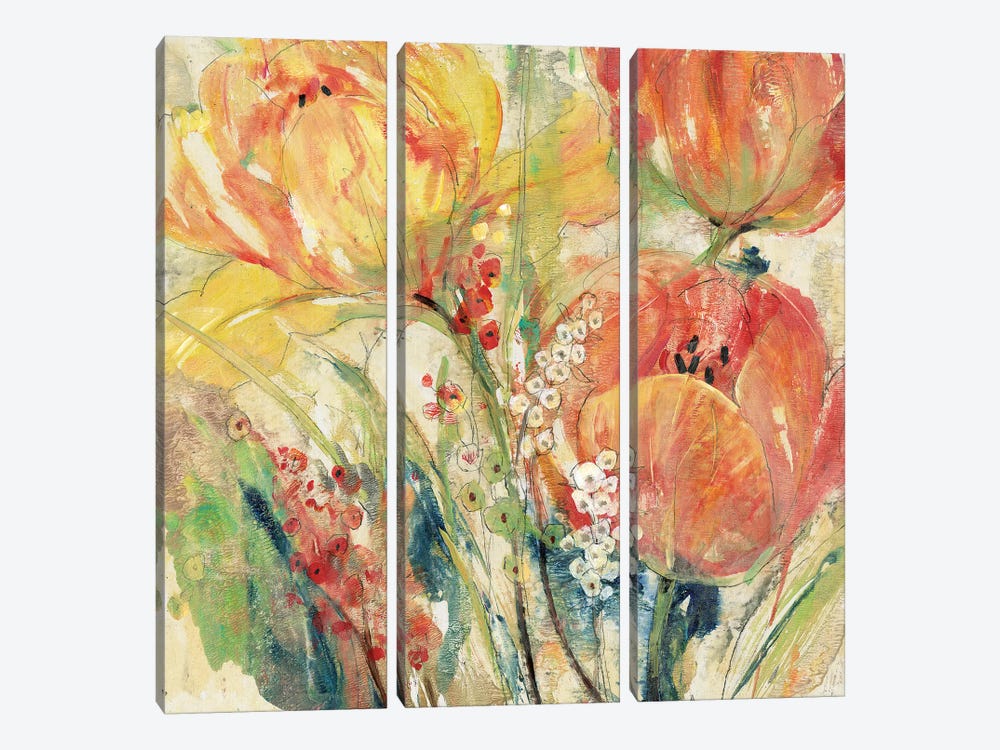 Spring Tulip Array I by Tim OToole 3-piece Art Print