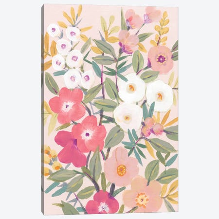 Pretty Pink Floral I Canvas Print #TOT597} by Tim OToole Canvas Art