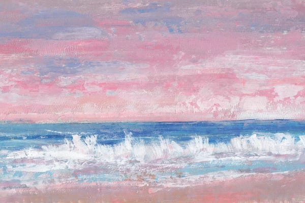 Large Coastal Art - Canvas Prints: Coastal Pink Horizon II by Tim O'Toole