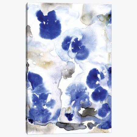 Blue Pansies I Canvas Print #TOT633} by Tim OToole Canvas Wall Art