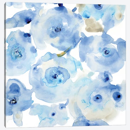 Blue Roses I Canvas Print #TOT665} by Tim OToole Canvas Art