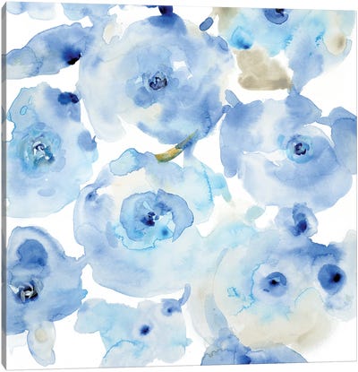 Blue Roses I Canvas Art Print - Tim O'Toole