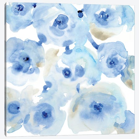 Blue Roses II Canvas Print #TOT666} by Tim OToole Canvas Wall Art