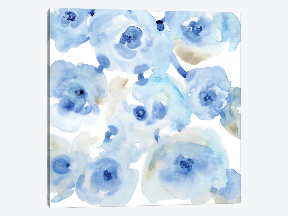 Blue Roses II 1-piece Canvas Print