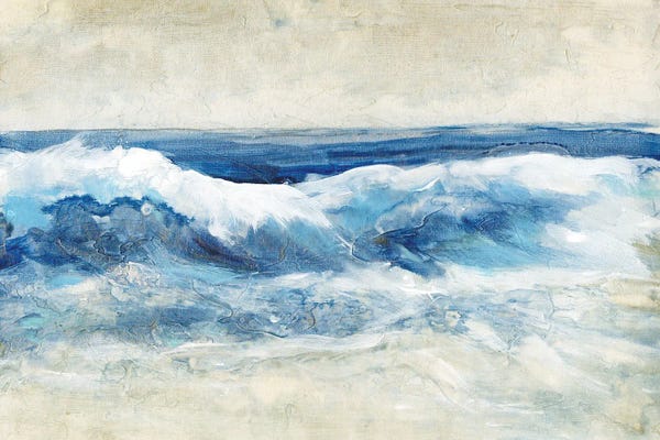 Large Coastal Art - Canvas Prints: Breaking Shore Waves I by Tim O'Toole