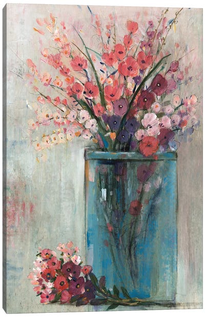 Blue Jar I Canvas Art Print - Bouquet Art