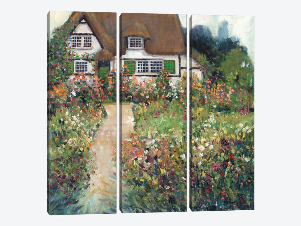 Garden Cottage II by Tim OToole 3-piece Canvas Artwork
