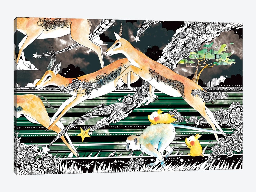 Savannah Gazelle by Taeko Ozaki 1-piece Canvas Wall Art