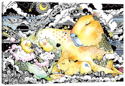 Capybara Canvas Art Print - Taeko Ozaki