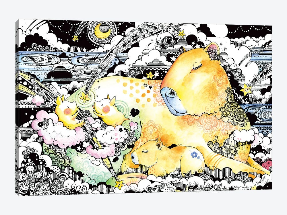 Capybara by Taeko Ozaki 1-piece Canvas Art Print