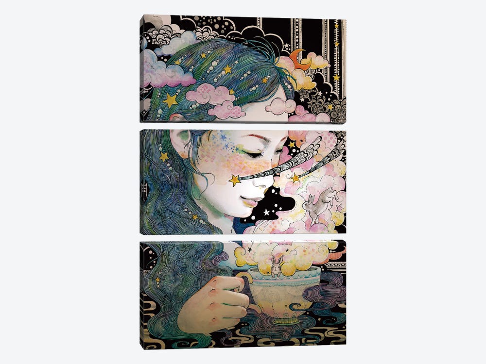 Tee Time by Taeko Ozaki 3-piece Canvas Print