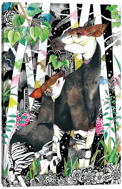 Okapi Canvas Art Print - Animal Lover