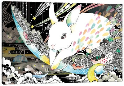 Jumping Over The Moon Canvas Art Print - Taeko Ozaki