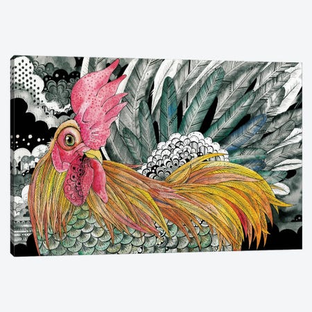 Cock Canvas Print #TOZ35} by Taeko Ozaki Art Print