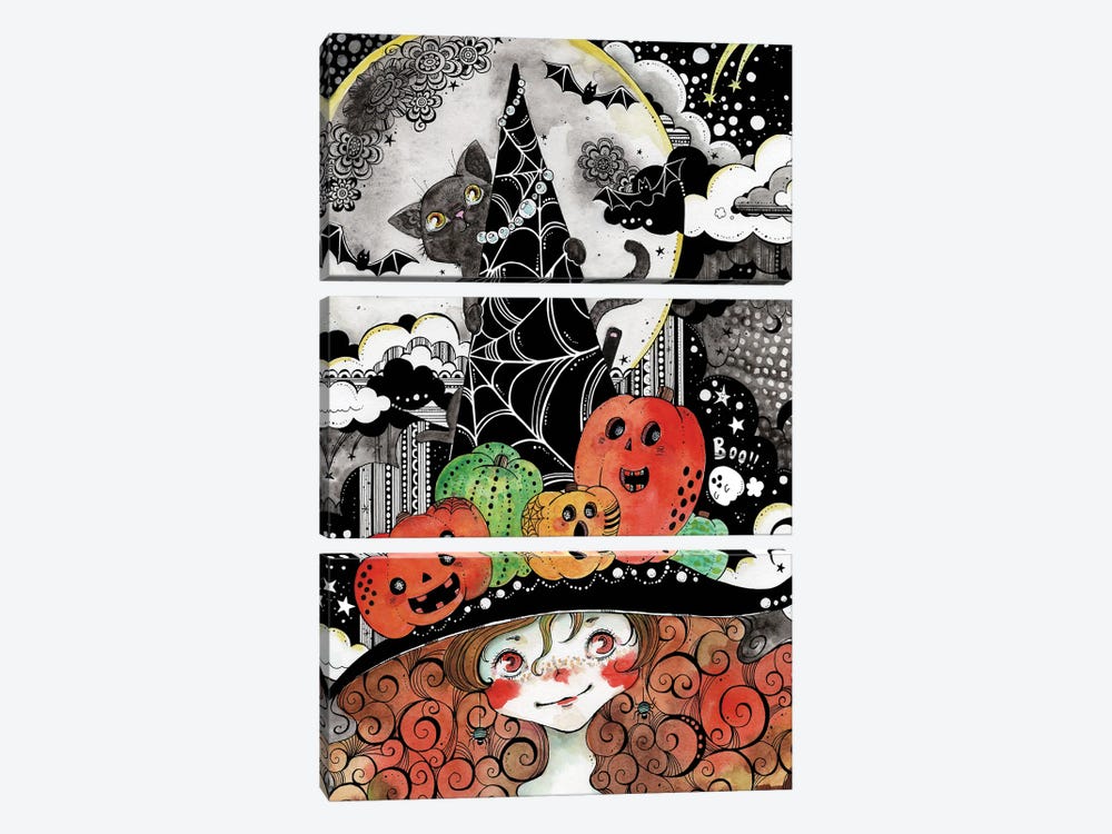 Young Witch by Taeko Ozaki 3-piece Canvas Print