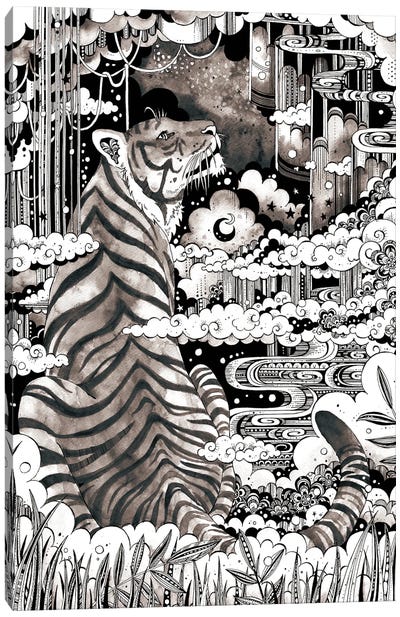 Tiger Canvas Art Print - Taeko Ozaki