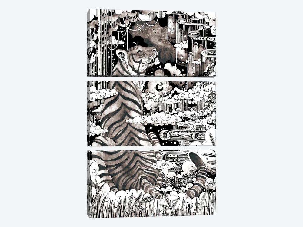Tiger by Taeko Ozaki 3-piece Art Print