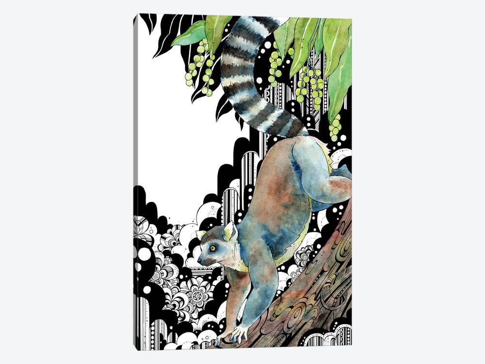 Ring-Tailed Lemur by Taeko Ozaki 1-piece Canvas Art