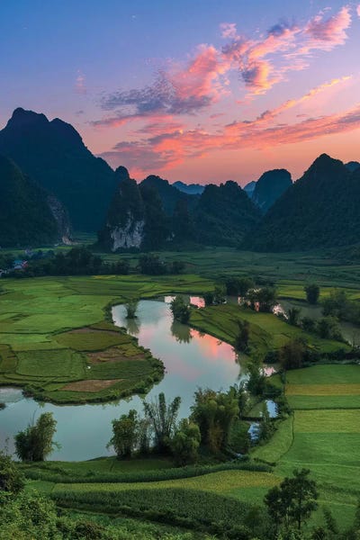 Phong Nam In Sunset by Trung Pham framed canvas print