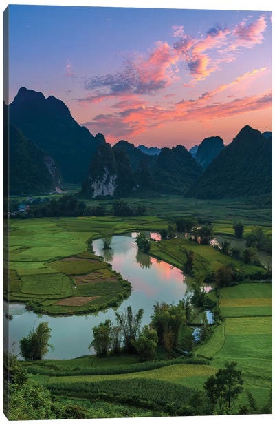 Phong Nam In Sunset Canvas Art Print - Vietnam Art