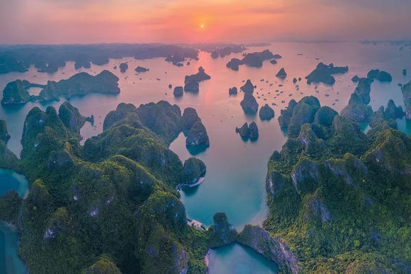 Sunset In Halong Bay