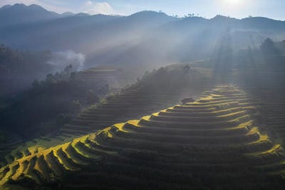 Rice Terrace In Mu Cang Chai by Trung Pham framed canvas print