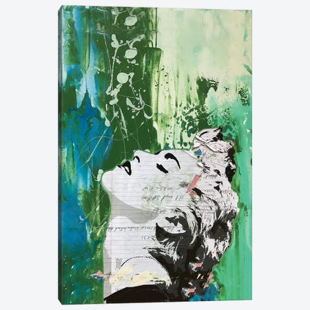 Madonna Green Canvas Print #TPI11} by Tina Psoinos Canvas Wall Art