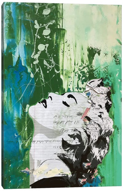 Madonna Green Canvas Art Print - Tina Psoinos