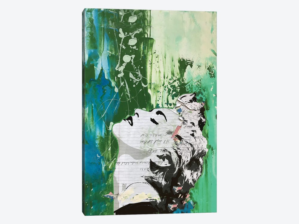Madonna Green by Tina Psoinos 1-piece Canvas Artwork