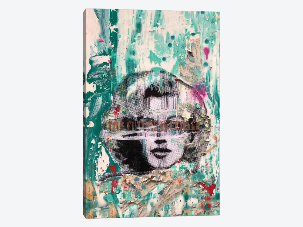 Marilyn Monroe The Future Is Female by Tina Psoinos 1-piece Canvas Print