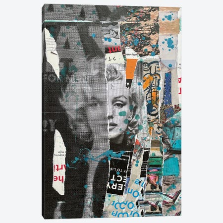 Marilyn Monroe Bw Canvas Print #TPI6} by Tina Psoinos Art Print